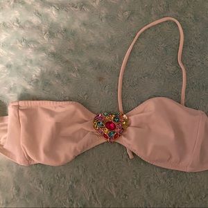 Rhinestone heart bikini top